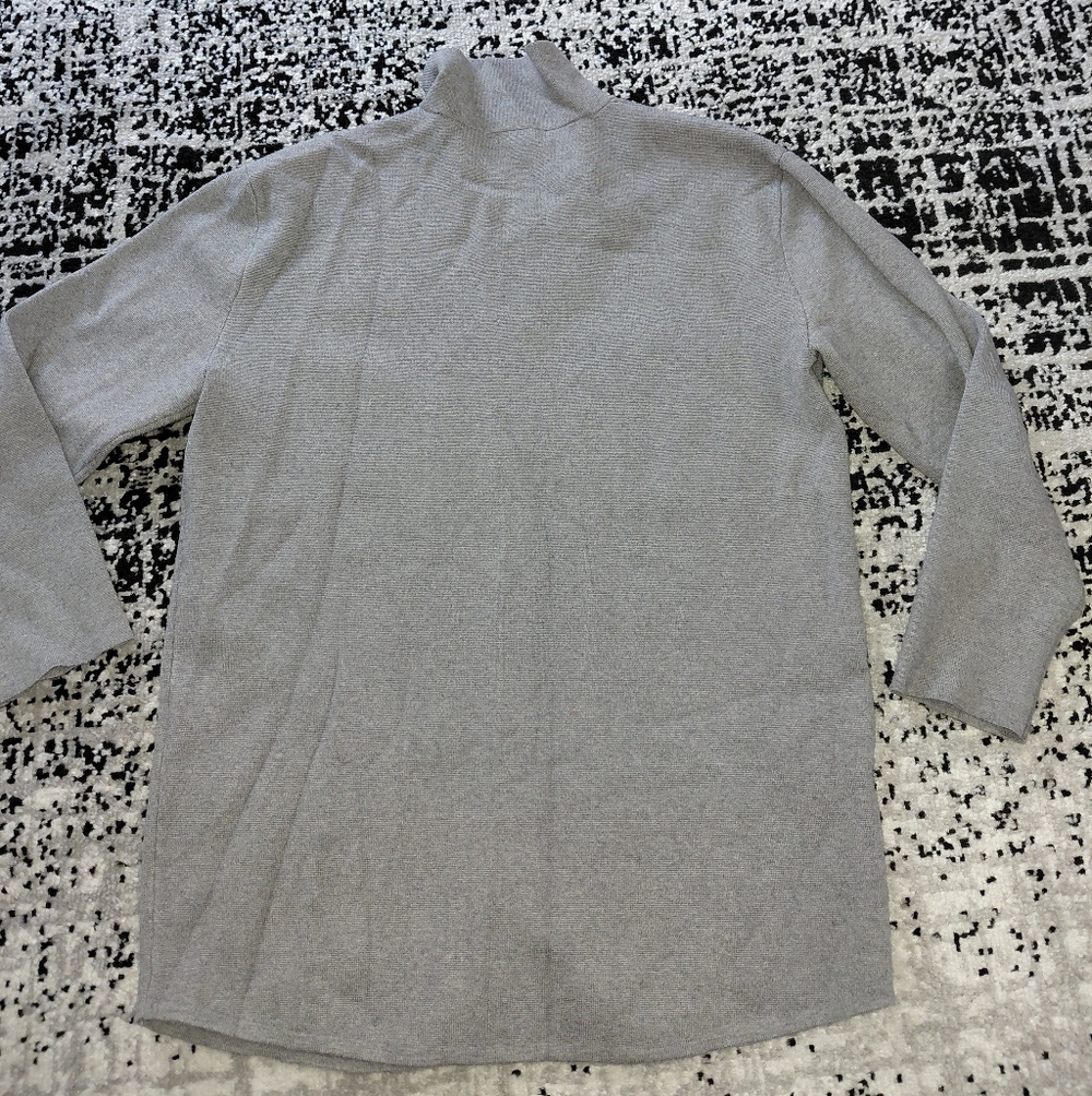 Quince Eco-Knit Milano Stitch Oversized Shirt Jacket XS Heather Gray - Picture 14 of 14
